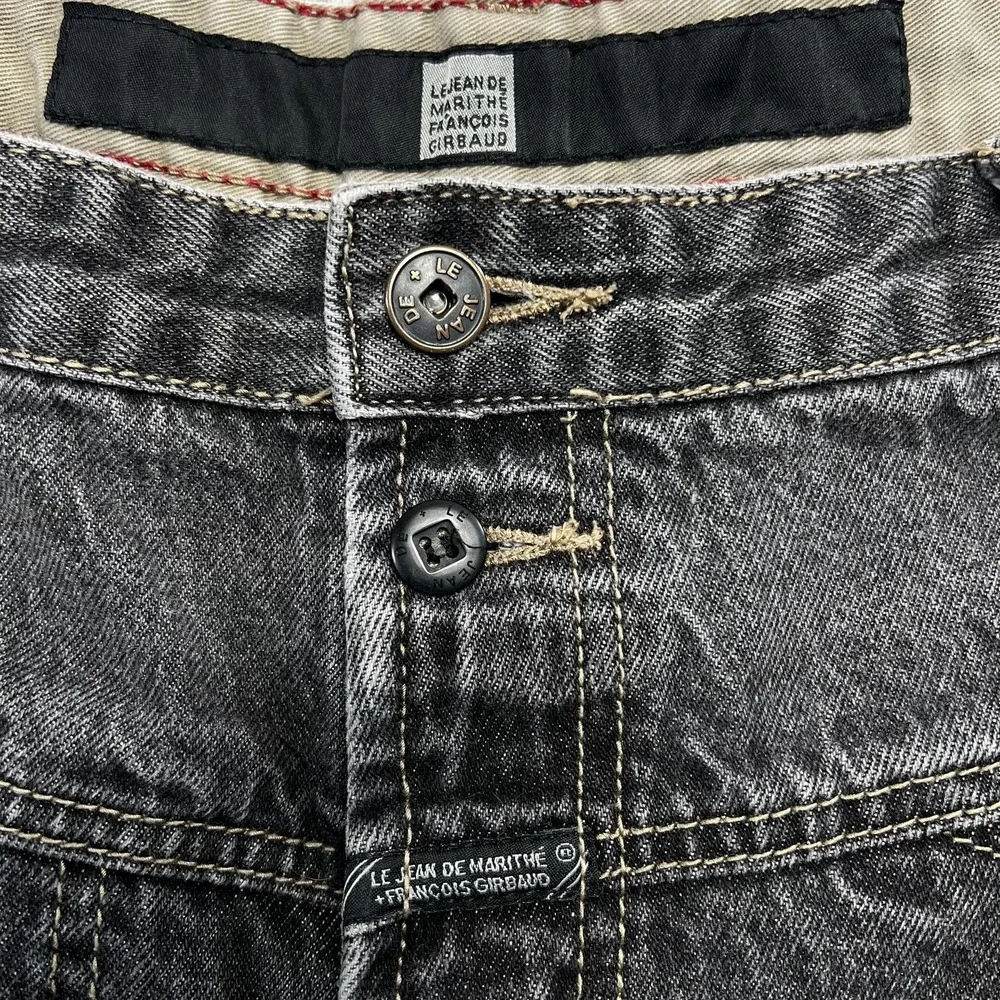 Vintage Girbaud Baggy Jeans 36L Fit 35x33 Faded Black Y2K Streetwear Hip Hop 90s